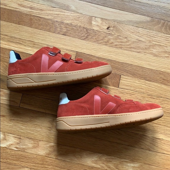 Veja Shoes - Veja v12 burnt orange velcro sneakers